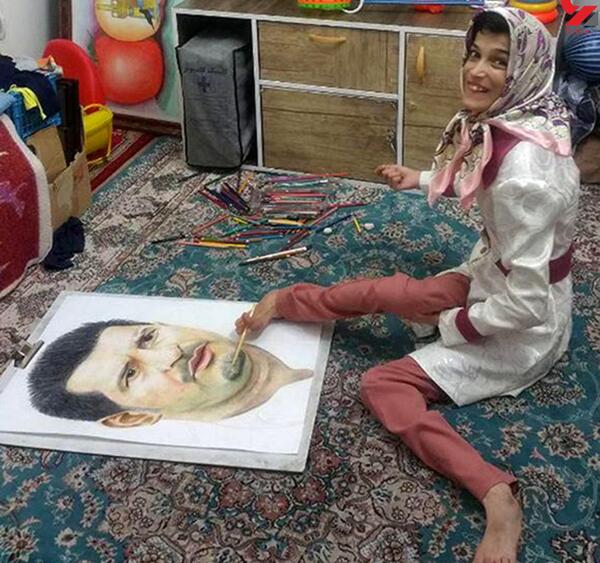 عکس نقاشی دختر کرد