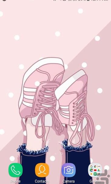 عکس تصویر زمینه صورتی عروسکی