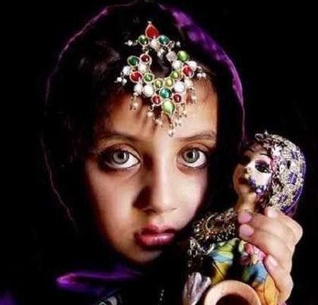 عکس دختر افغانی با چشم های زیبا