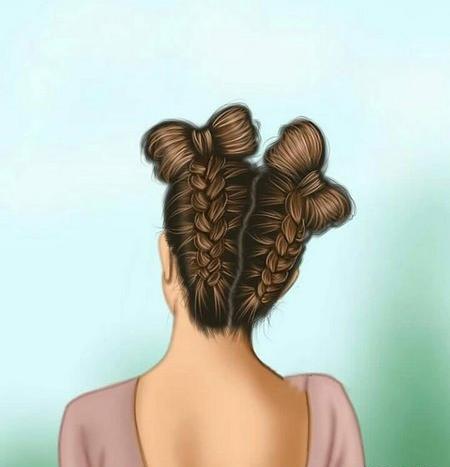 عکس دختر از پشت سر نقاشی