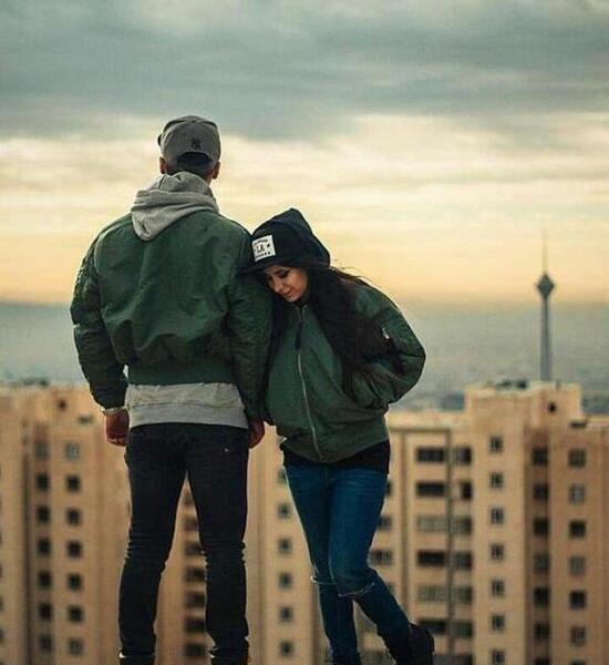 عکس پروفایل عاشقانه دختر و پسر از پشت سر