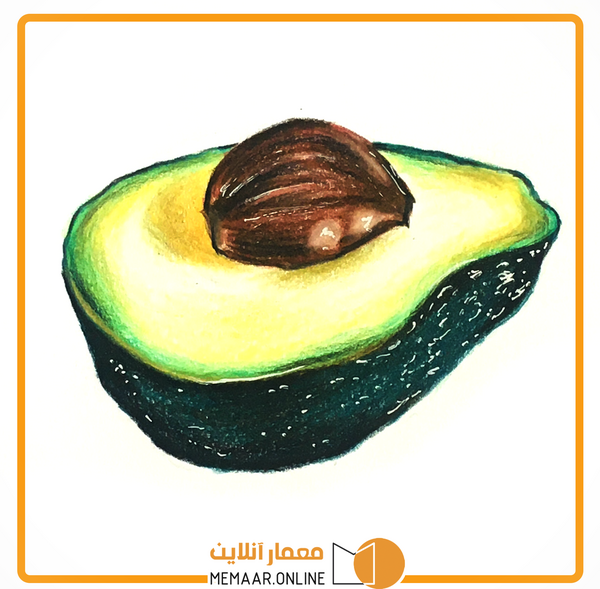 عکس طرح نقاشی با مداد رنگی میوه