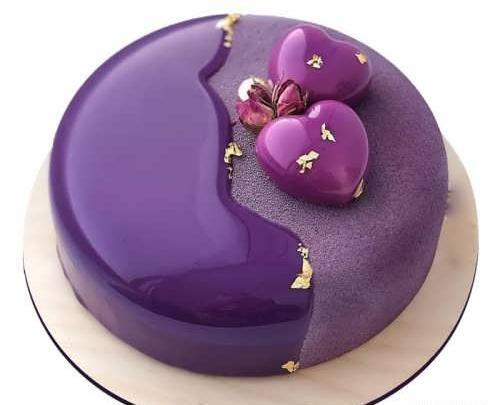 عکس کیک بنفش
