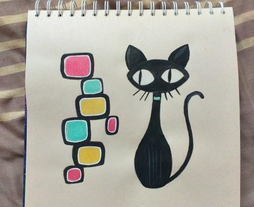 عکس نقاشی گربه