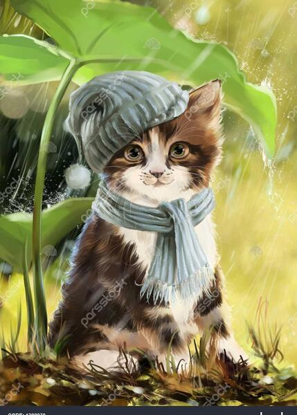 عکس نقاشی گربه