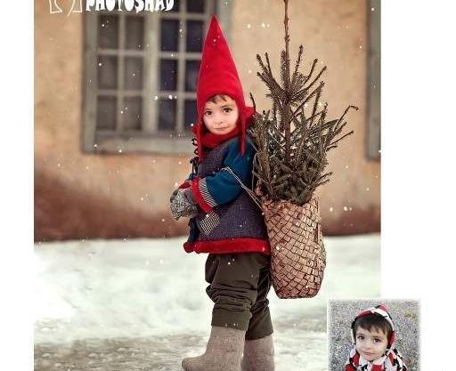 آتلیه عکس کودک زمستانی