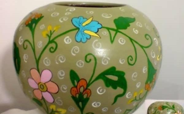 عکس طرح خام برای نقاشی روی گلدان سفالی