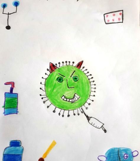 عکس نقاشی در مورد کرونا