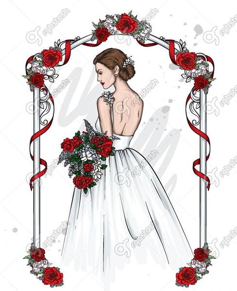 عکس نقاشی گل عروس