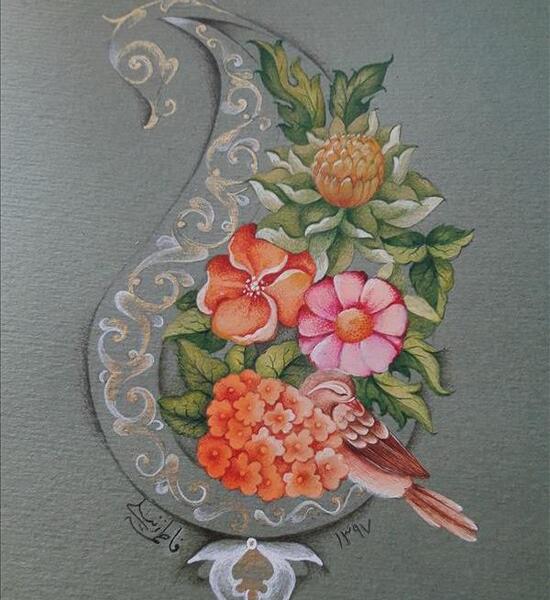 عکس نقاشی گل مرغ
