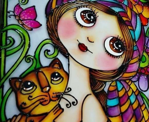 عکس طرح نقاشی فانتزی برای ویترای