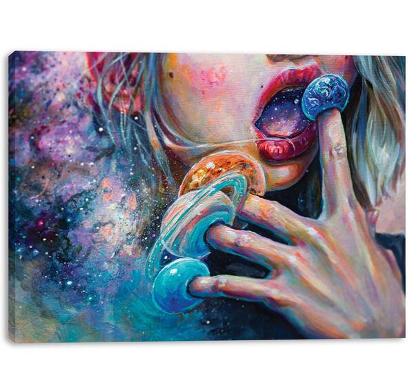 عکس طرح دختر برای نقاشی روی بوم