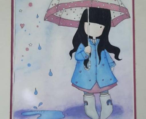 عکس طرح دختر برای نقاشی روی بوم