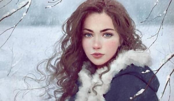 عکس نقاشی فانتزی زمستان