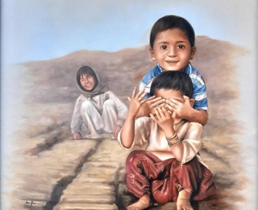 عکس نقاشی کودکانه نوزاد