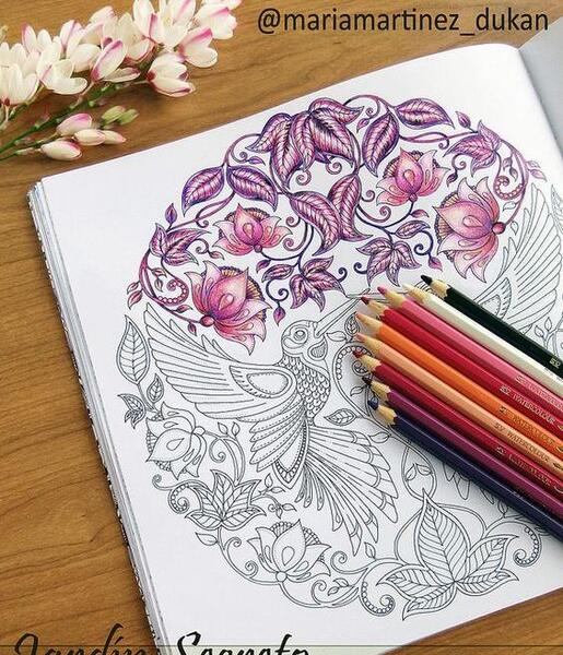 عکس مدل نقاشی شلوغ با مداد رنگی