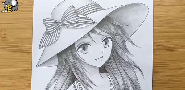 عکس نقاشی صورت دختر کارتونی