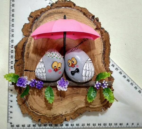 عکس نقاشی ساده روی سنگ