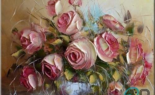 عکس نقاشی مدرن برجسته روی بوم