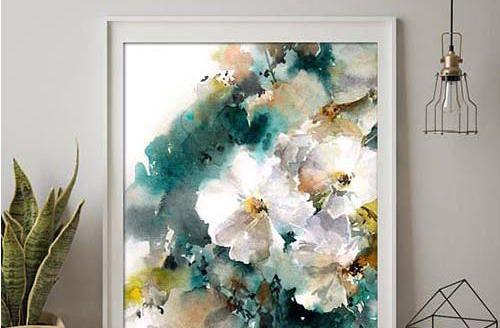 عکس طرح نقاشی اکریلیک روی بوم