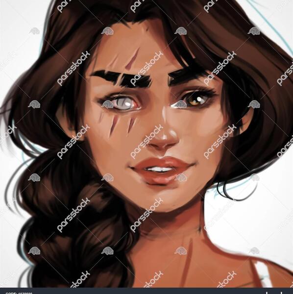 عکس نقاشی صورت زخمی