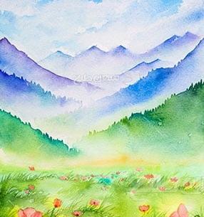 عکس طرح نقاشی جنگل