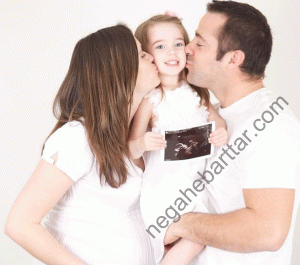 عکس سه نفره بارداری