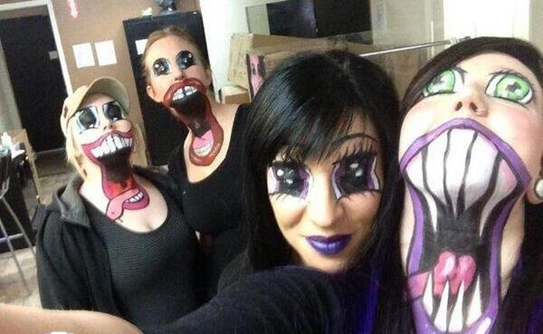 عکس نقاشی صورت هالووین دخترانه