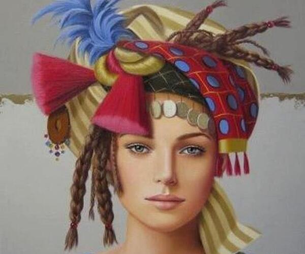 عکس نقاشی صورت یک خانم