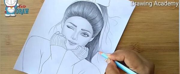 عکس نقاشی دخترانه طراحی با مداد