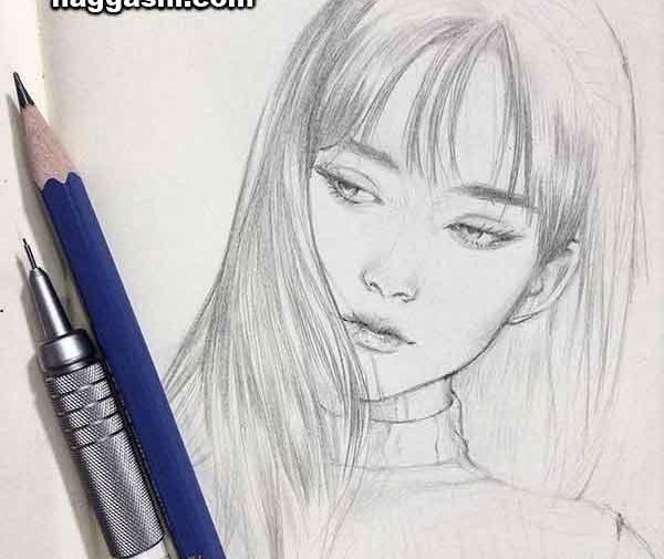 عکس نقاشی دخترانه طراحی با مداد