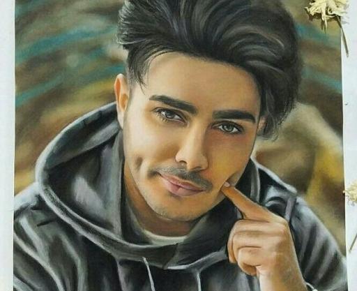 عکس مدل نقاشی چهره با مداد رنگی