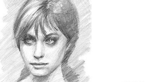 عکس مدل نقاشی چهره با مداد سیاه