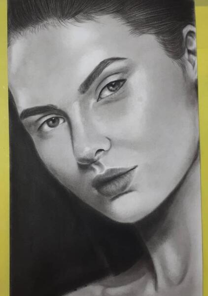 عکس نقاشی سیاه قلم و