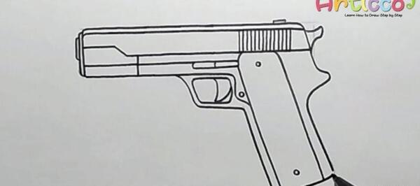 عکس طرح نقاشی ساده تفنگ
