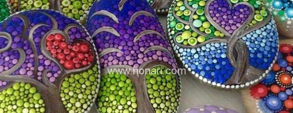 عکس طرح نقاشی با نقطه