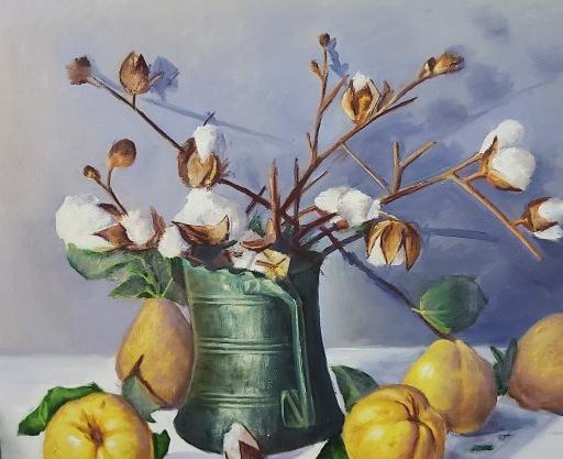 عکس نقاشی گل پنبه