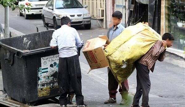 عکس کودک زباله گرد