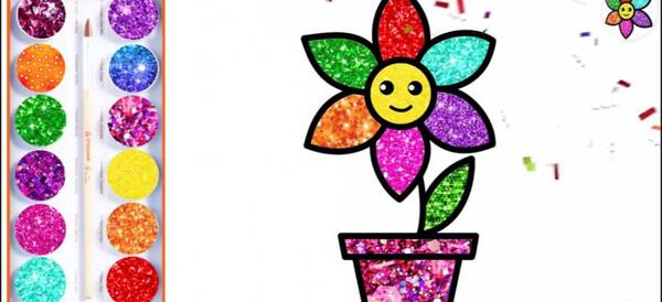 عکس نقاشی گل خونه