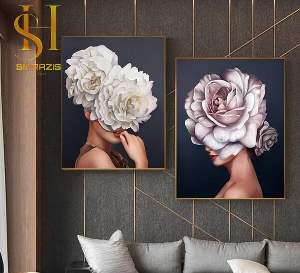 عکس تابلو نقاشی مدرن طرح گل