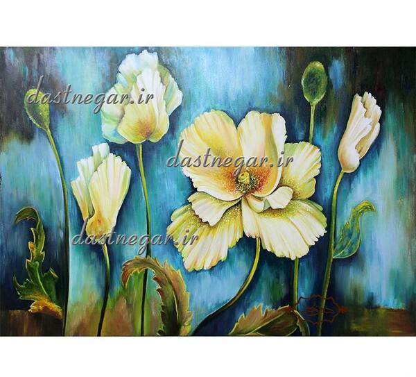 عکس تابلو نقاشی مدرن طرح گل