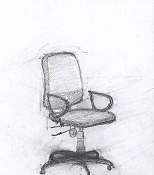 عکس نقاشی سیاه قلم صندلی