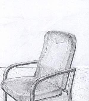 عکس نقاشی سیاه قلم صندلی