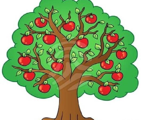 عکس نقاشی کودکانه درخت