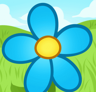 عکس نقاشی گل فانتزی کودکانه