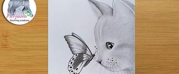 عکس نقاشی دخترانه پروانه