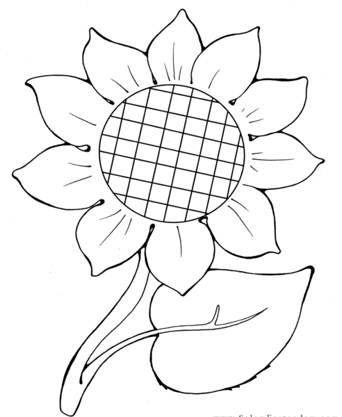 عکس نقاشی گل آفتابگردان کودکانه