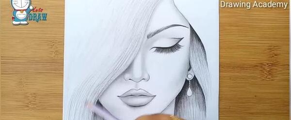 عکس نقاشی چهره غمگین