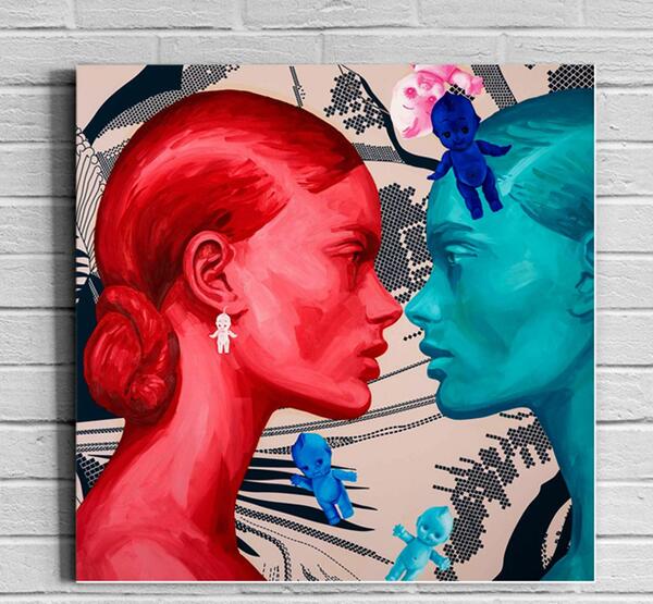 عکس نقاشی مدرن روی بوم