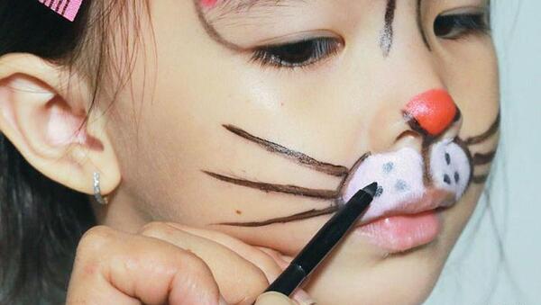 عکس نقاشی صورت شکل گربه